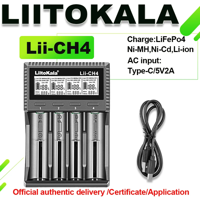 Cargador de Baterías Recargables LiitoKala Lii-700 Lii-CH2 Lii-500S Lii-600 18650 26650 AA AAA