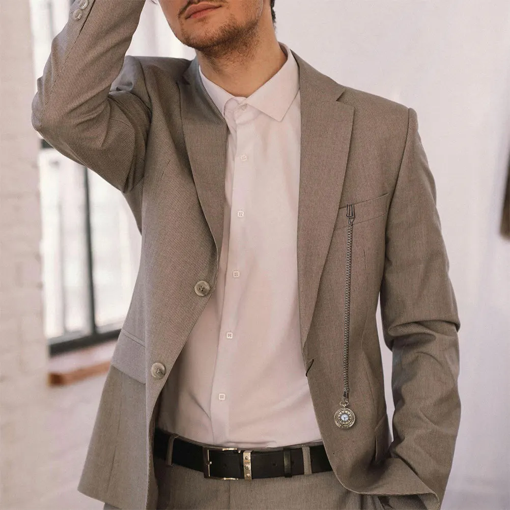 

3pcs Vintage Pocket Watch Chain 14.93 Inch Alloy Retro Fob Chain For Men Wedding Party Business Events Accessory Replacement