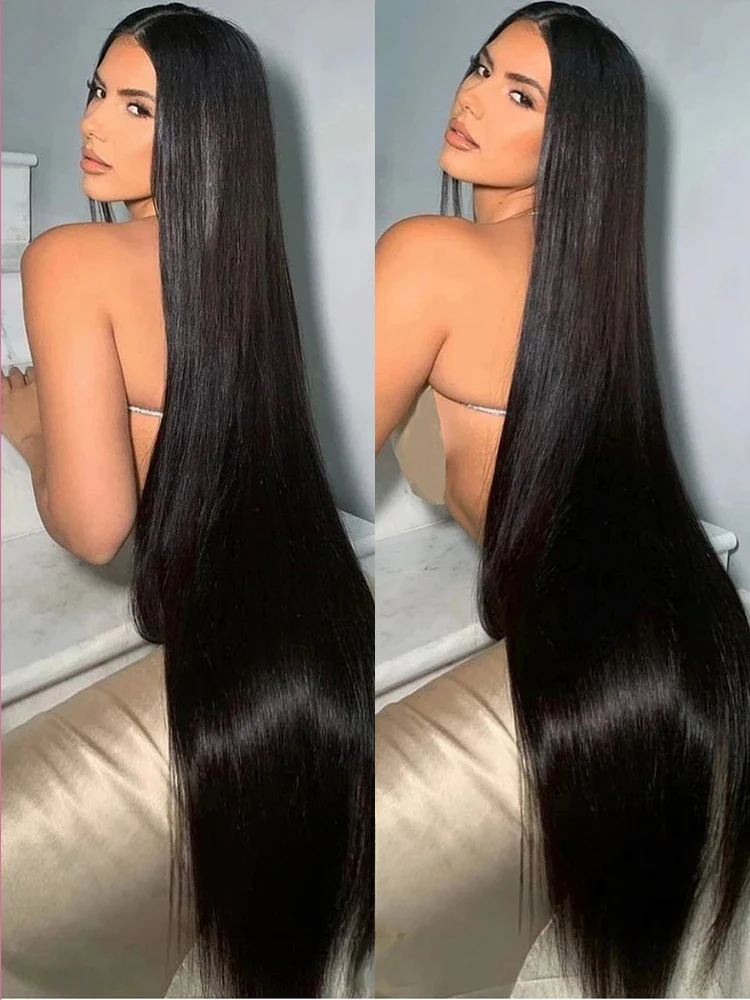 

32 34 40 дюймов 13x6 HD Парик фронтальной части шнурка 100% человеческие волосы Прямые бразильские прозрачные парики фронта шнурка Человеческие волосы для женщин