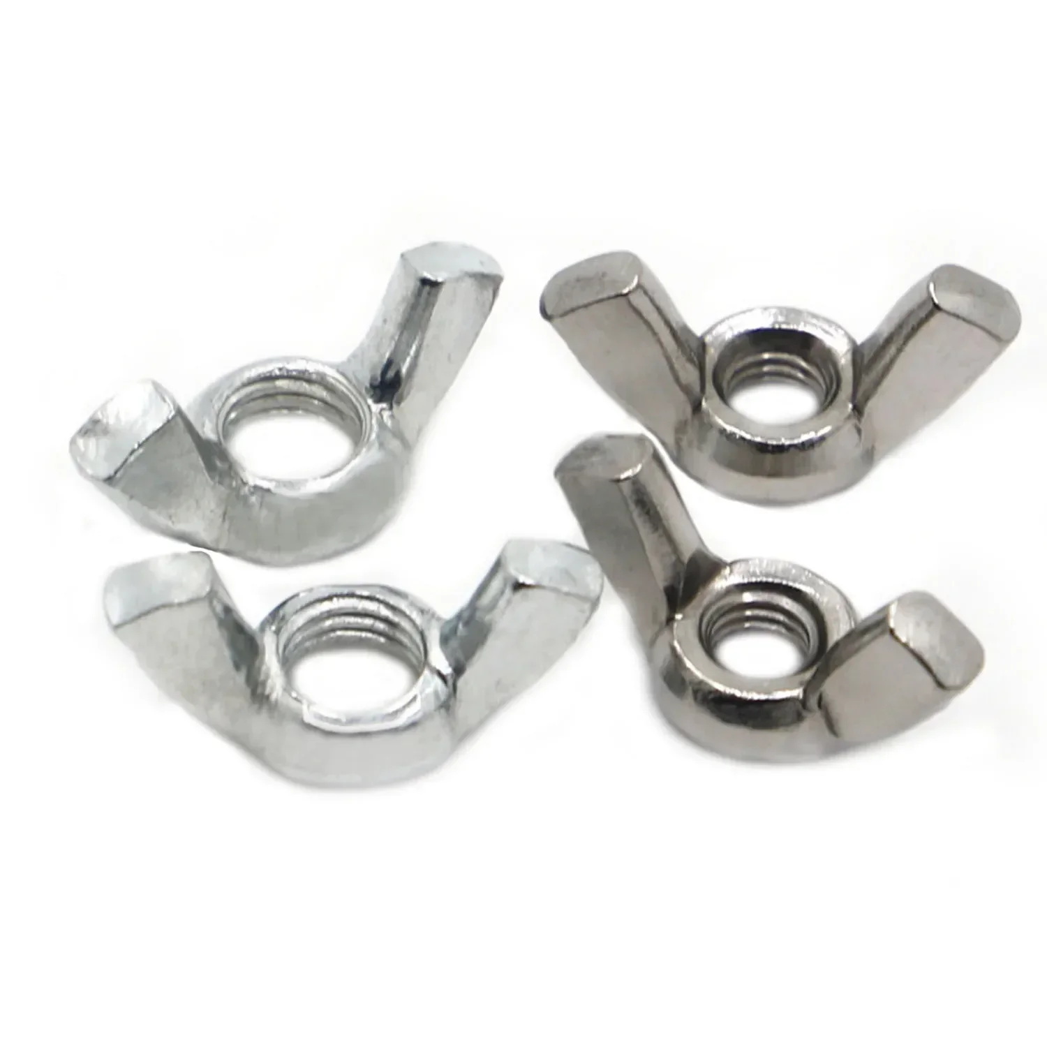 DIN315 304 Stainless Steel Butterfly Wing Nuts Zinc Plated Carbon Steel Hand Tighten Nut  M3 M4 M5 M6 M8 M10 M12