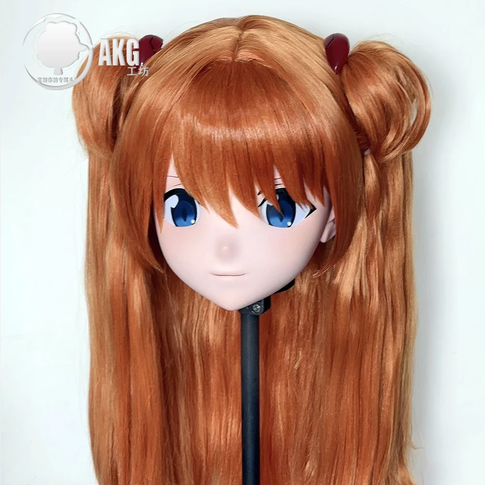 (AL252) Customize Character Crossdress Female/Girl Resin Half/Full Head With Lock Cosplay Japanese Anime Game Role Kigurumi Mask