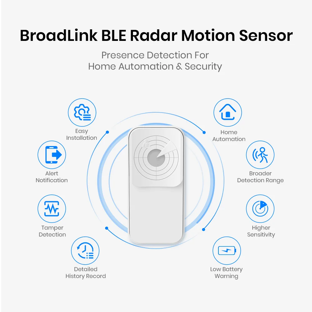 BroadLink FastCon SR4M Smart Home Security Products Automatic Radar Microwave Humanbody Small Motion Sensor