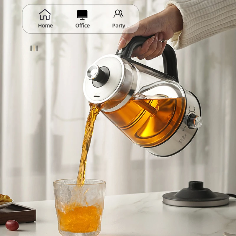 Hervidor eléctrico de 110V y 220V, tetera automática con pulverizador de vapor, olla de vidrio multifuncional para la salud, termo, hervidor de agua para hervir el hogar
