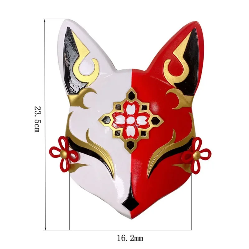 Hot Honkai:Star Rail Elation Sparkle Cosplay Decor Japanese Full Face Fox Mask Halloween Party Rave Mask Dance Face Costume Prop