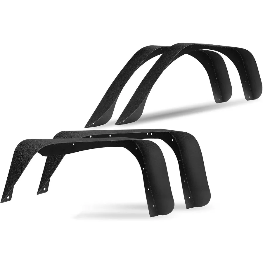 Fender Flares Flat Style Fit For 1997-2006 Jeep Wrangler TJ Steel Off-Road Wheel Cover