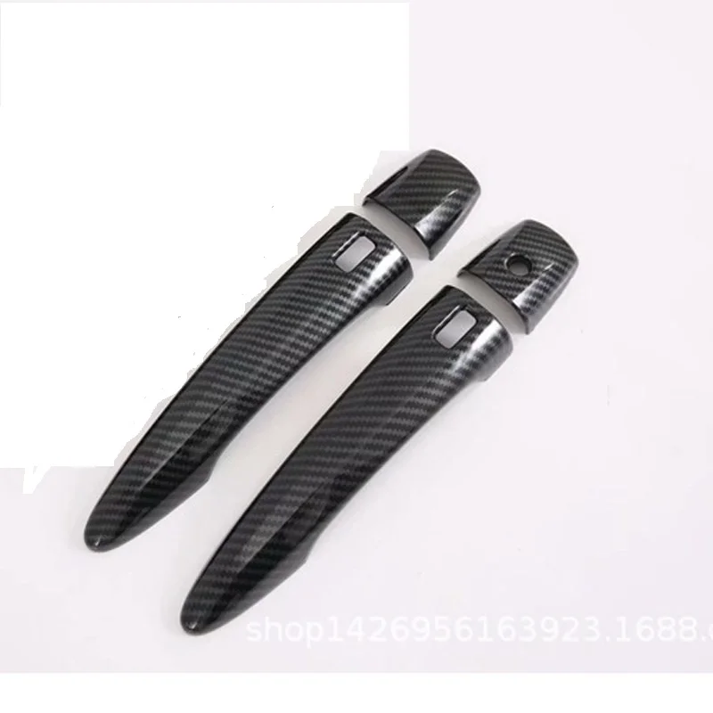 

For Nissan JUKE F16 2019 2020 Luxurious Chrome Carbon Fiber Door Handle Covers protector Stickers Car Decal Styling Accessories
