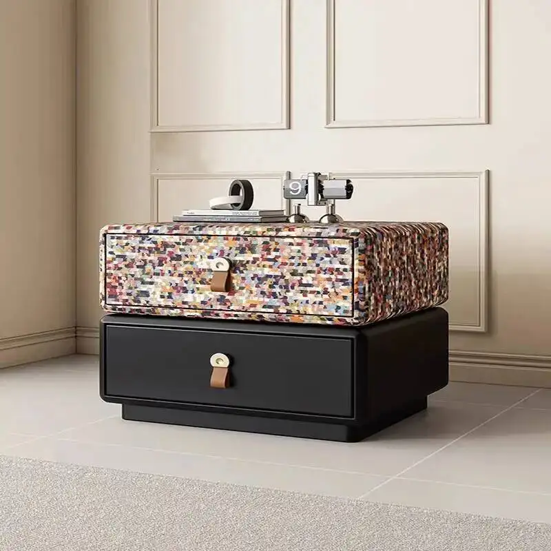 Simple Table Mesa Drawer Aesthetic Nordic Trend Bedside Italian Drawers Aesthetic Luxury Night Table De Noche Home Furniture