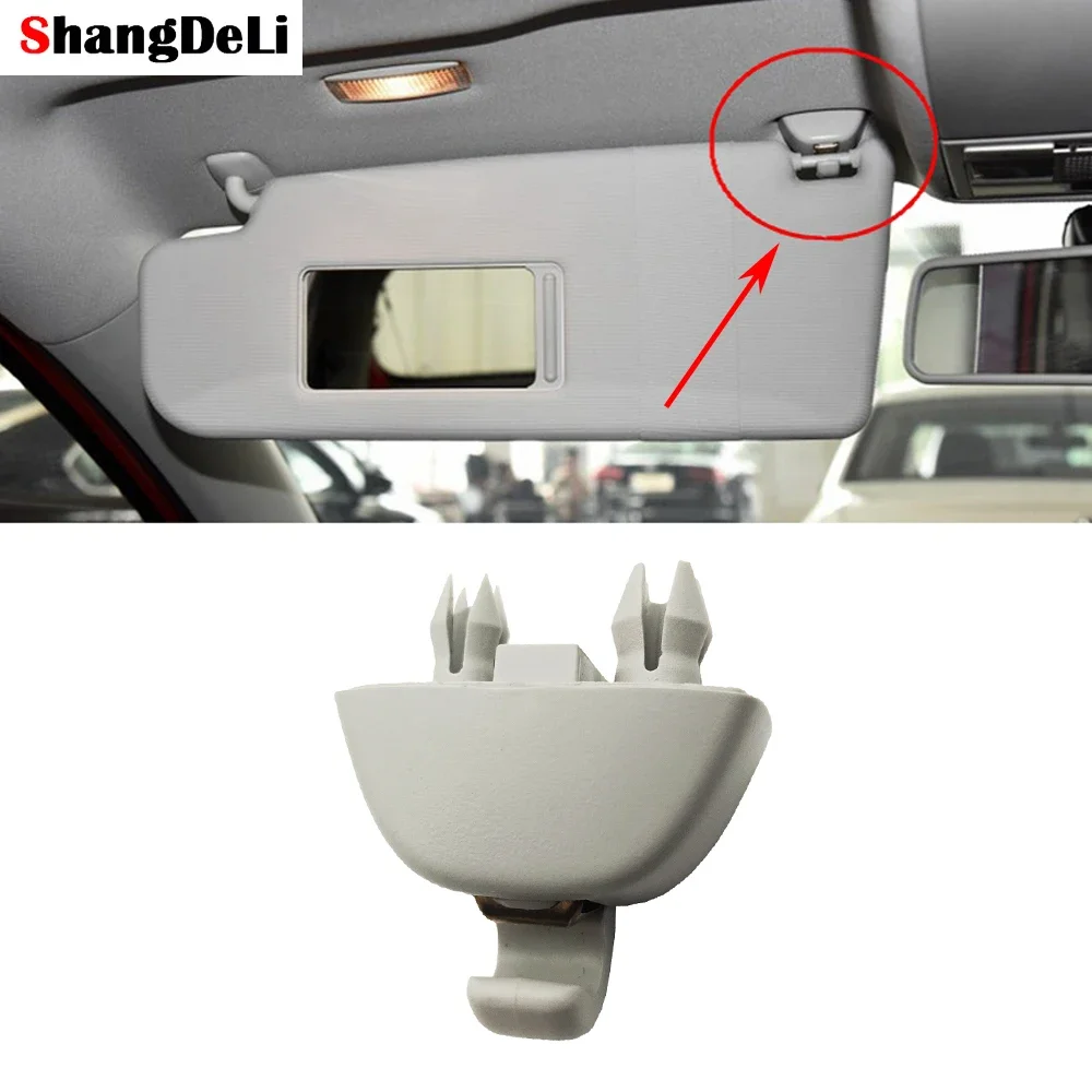 1 Pc Gray Sun Visor Clip Hook Holder Bracket Hanger for VW Passat B7 Polo for Skoda Seat CITIGO RAPID 6RD857561