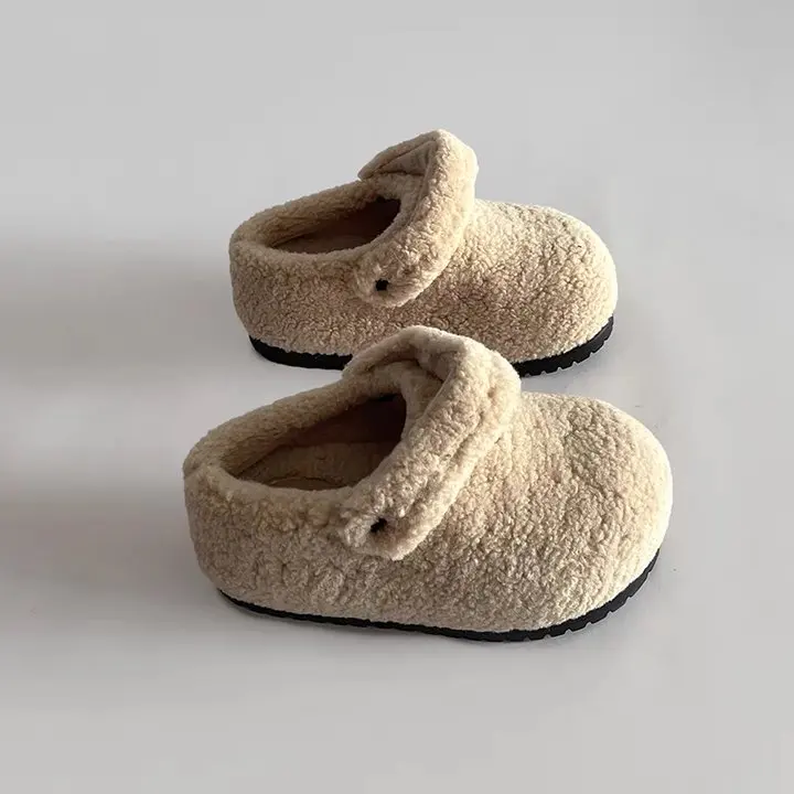Loafers Cover Toe House Slippers Platform Women's Winter Shoes Slides Pantofle Fur Flip Flops Soft 2025 Plush Concise Cover Toe image 6