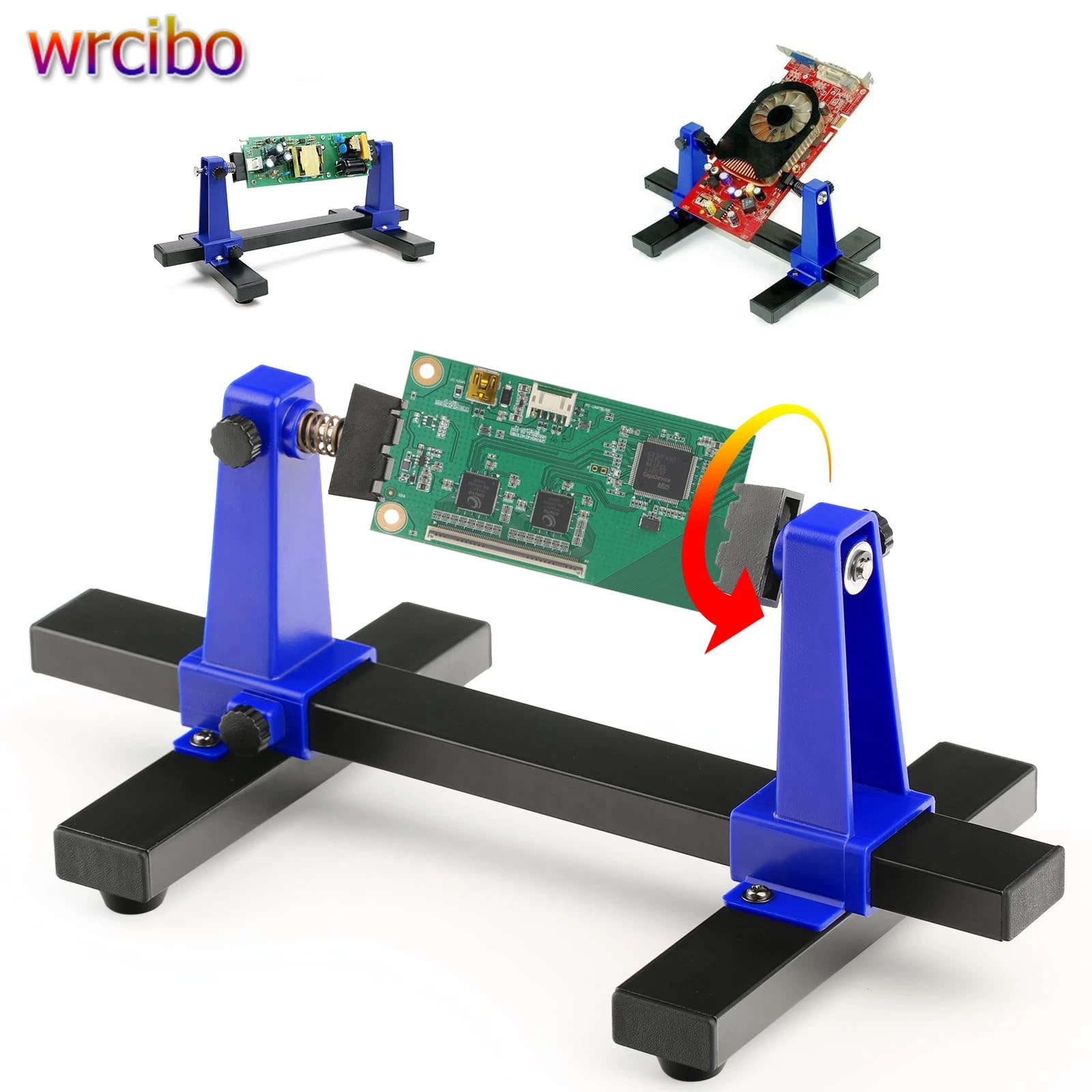 

Регулируемый инструмент для держателя печатной платы 360° ° Вращающаяся печатная плата, паяльная подставка, зажим для электронного обслуживания, вспомогательное приспособление