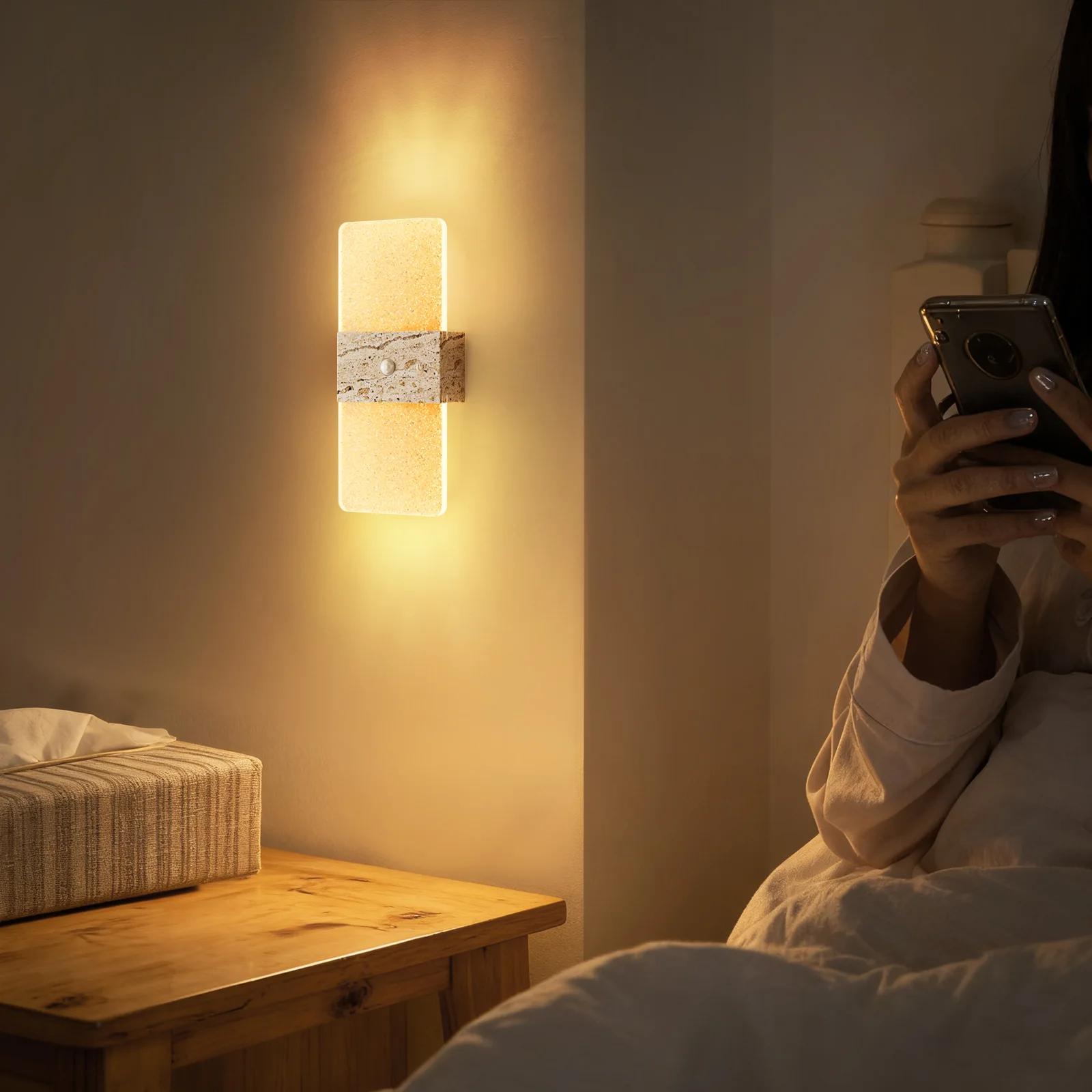 

Светодиодный атмосферный ночник с датчиком движения и функцией зарядки, магнитной присоской, без проводки, акриловый декоративный настенный светильник