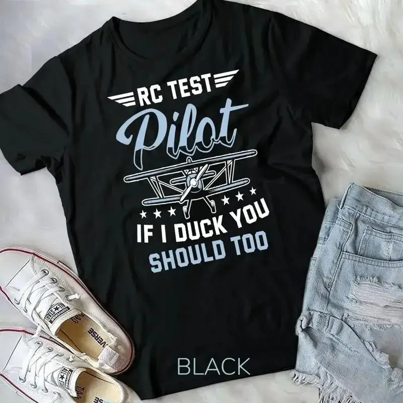 RC Test Pilot Model Airplane Pilot Model Flight RC Airplane Unisex T shirt