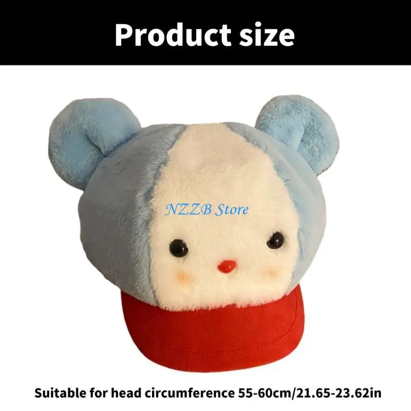 T21F Cartoon Mouse Baseball Hat for Girls Women Adjustable Casual Hat for Outdoor