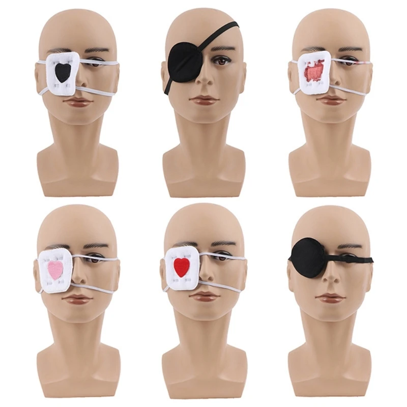 Leuke Anime Cosplay Kostuum Eyeshade Hart Borduren Single Eye Mask Blindfold Eyepatch Japanse Chunibyou Oogmasker Dxaa