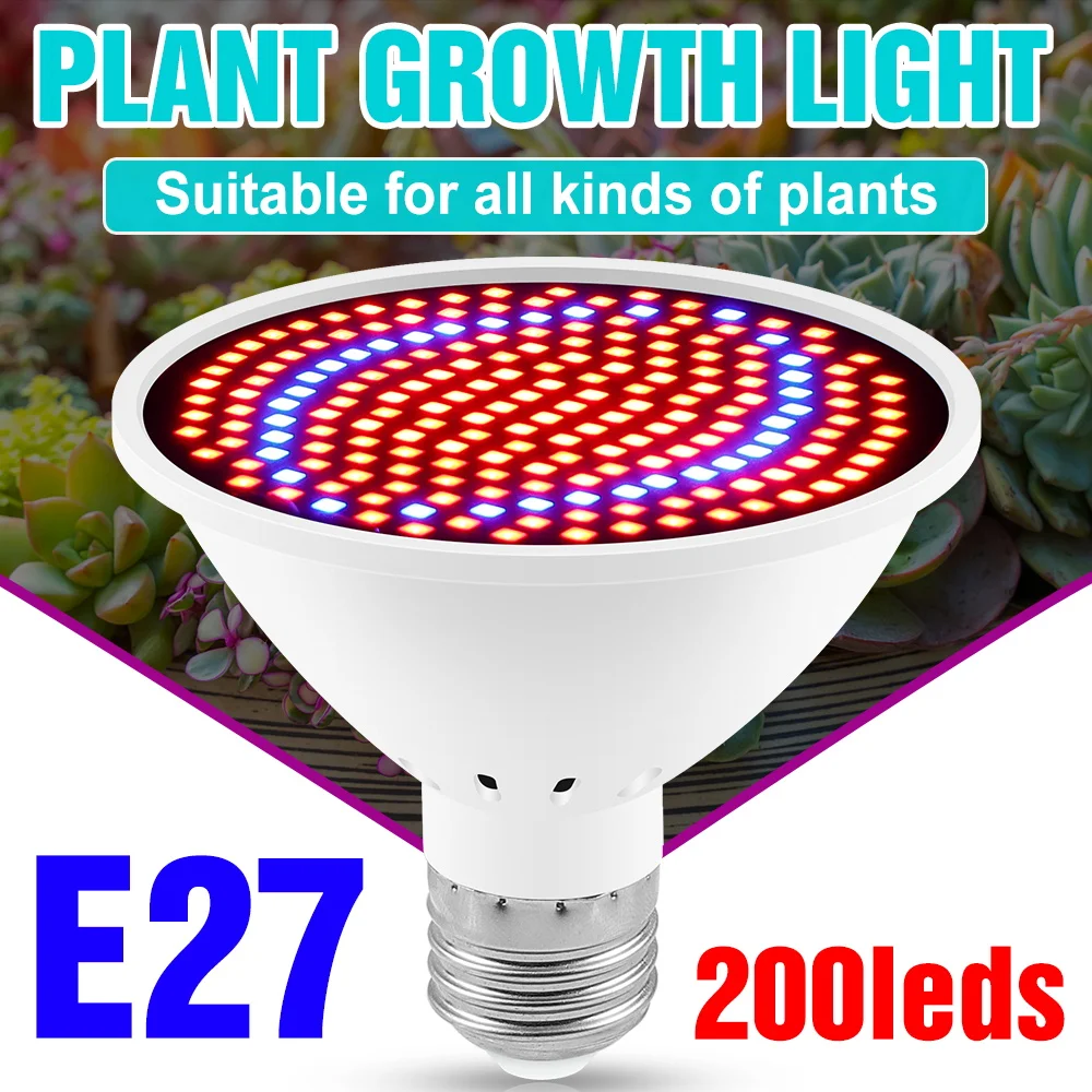 

25W LED Plant Grow Light Bulb 220V Full Spectrum Indoor Hydroponic Lamp E27 Greenhouse Tent Potted Succulent Fruit Vegs Lighting