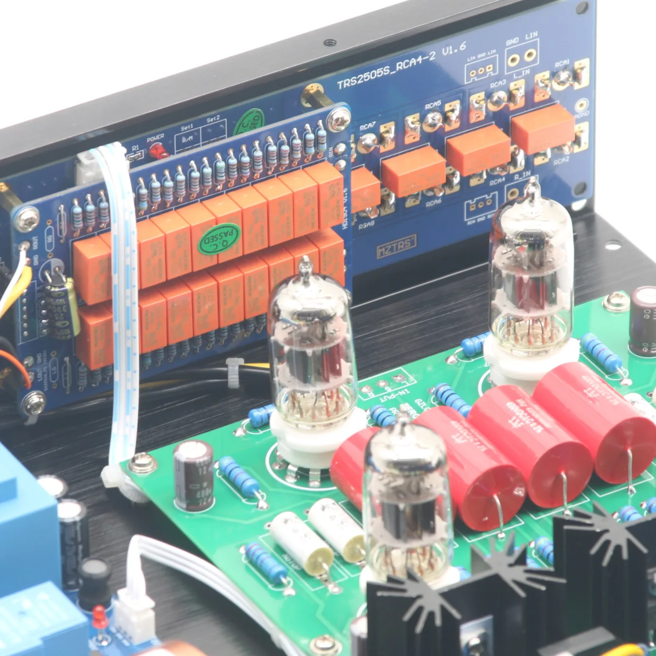 STR12A-PRO 12AU7 ECC82 Vacuum Tube Remote Control Preamplifier Reference Cary SLP-90 Preamp Circuit With 2 Ways Outputs