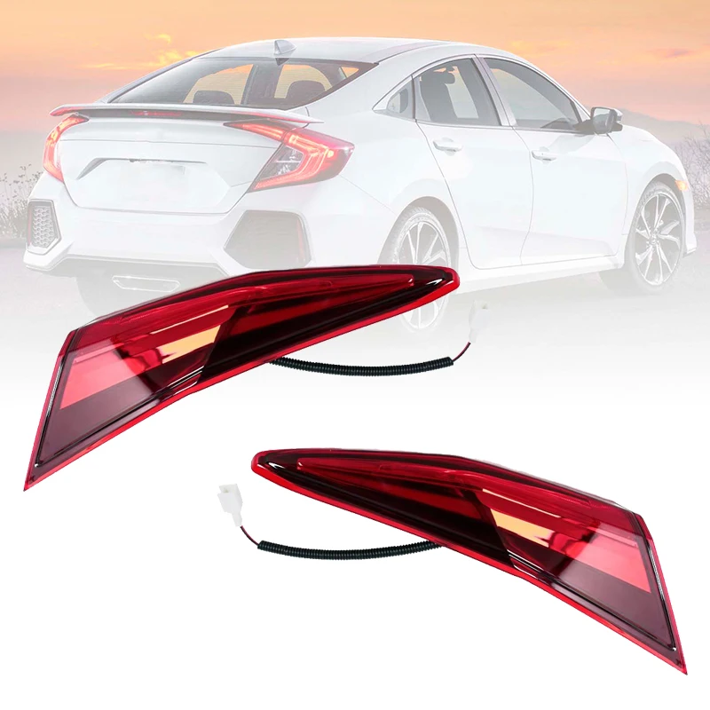 

Автомобильный задний фонарь для Honda 10 Civic 2016 2017 2018 2019 в сборе, левый и правый задний фонарь, сигнальная лампа тормоза, аксессуары