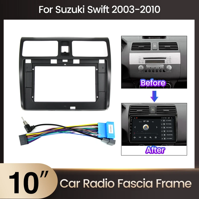 2Din Car Radio Fascia Panel adattatore Stereo cornice copertura Trim per Suzuki Swift 2003 - 2010 schermo Android Canbus Decoder Box Audio