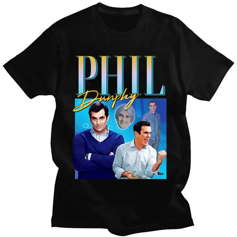 

Harajuku Interesting Graphics Print Short Sleeve Cotton Tee Shirt Phil Dunphy TV Show Send Friend Gift T-shirts oversized tshirt