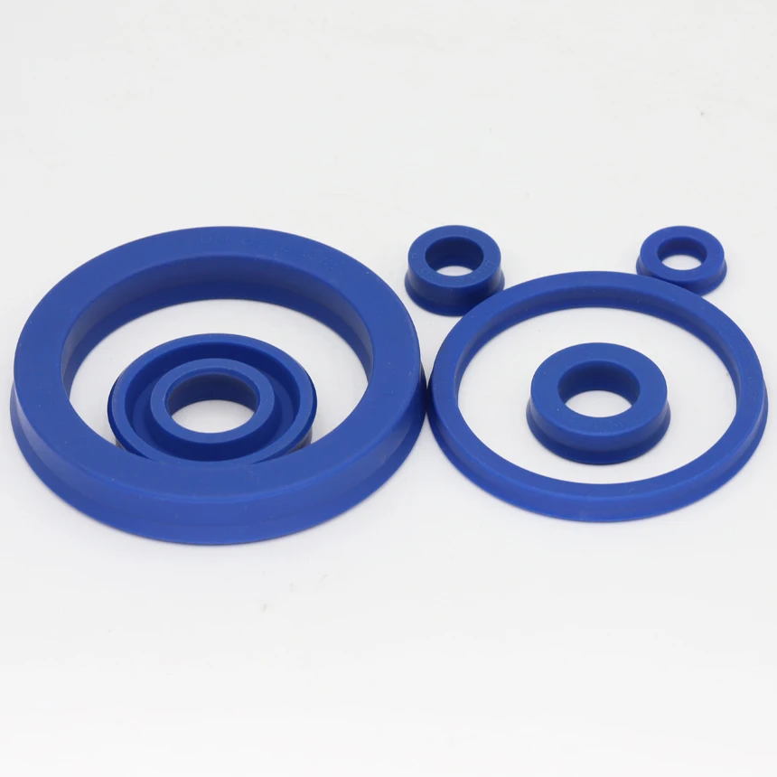 UN 128/130/135*140/145/150/155/160/165*9/10/12/15/16/19 Blue PU Shaft Piston Rod U/Y O Ring Grooved Gasket Hydraulic Oil Seal