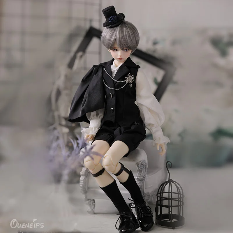 BJD Doll 1/4 Heronk z Minifee New Boy Body Tuxedo Gentleman Glamorous z formalnym kapeluszem Model żywiczne zabawki dla ShugaFairy