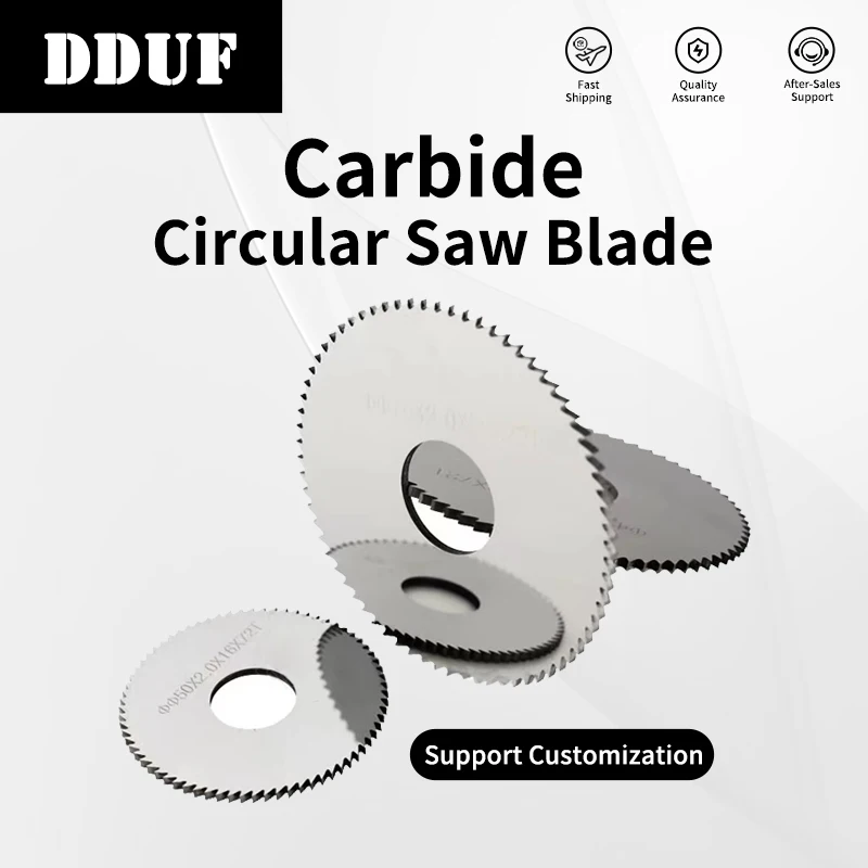 

DDUF Tungsten Carbide Saw Blades Tungsten Steel Milling Cutters for Metal Cutting CNC Machine Slotting Tools