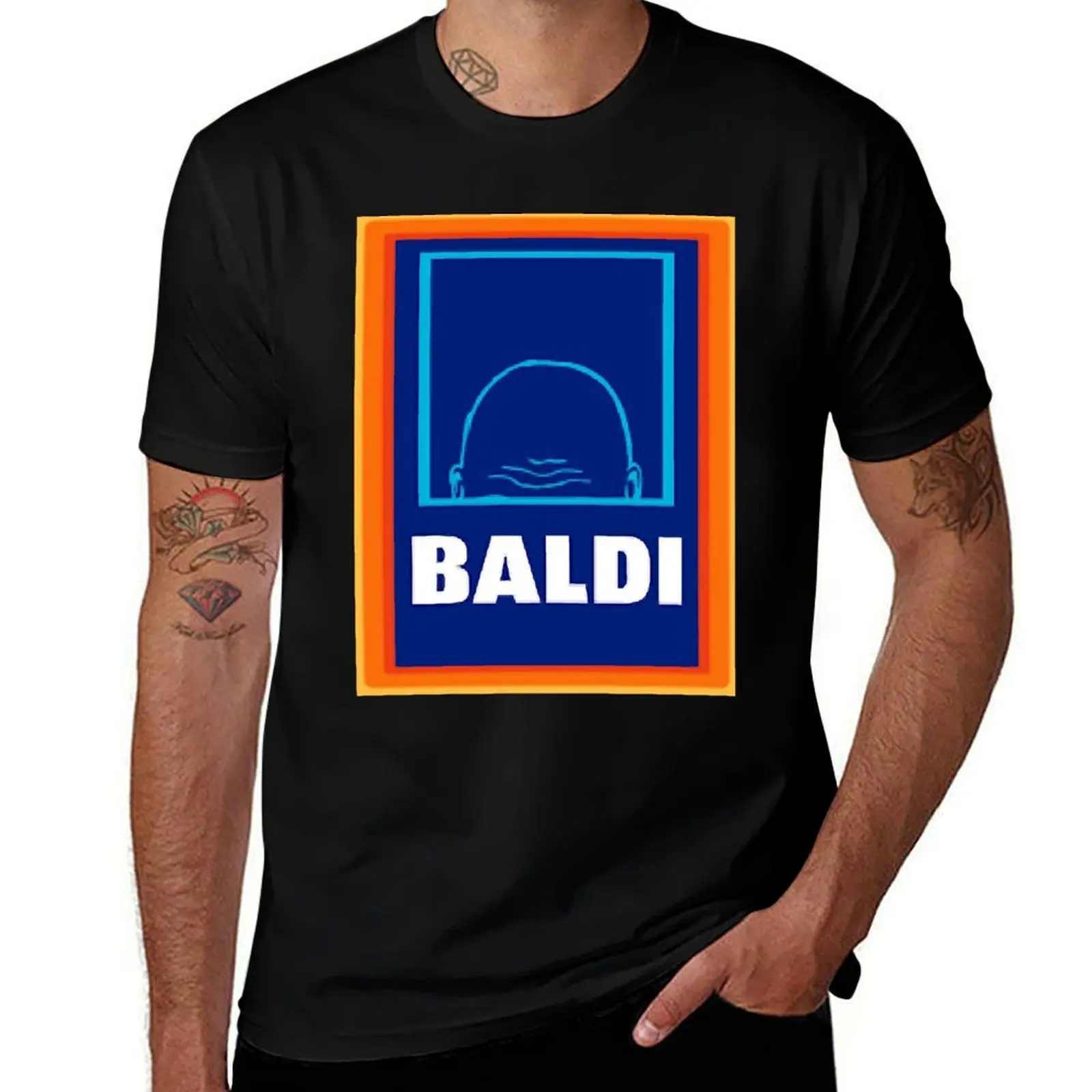 

Baldi Novelty Aldi T-Shirt oversized graphic tee boys whites street wear mens t shirts