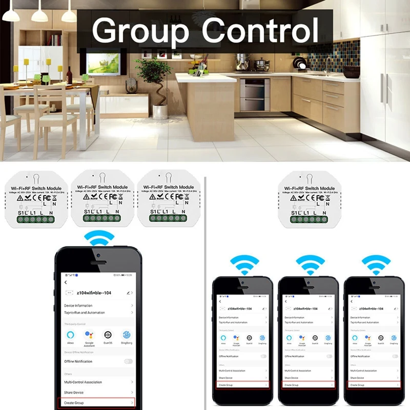 Tuya Wifi DIY Switch unterstützt 10A Smart Home Automation Modul funktioniert mit Alexa Google Home