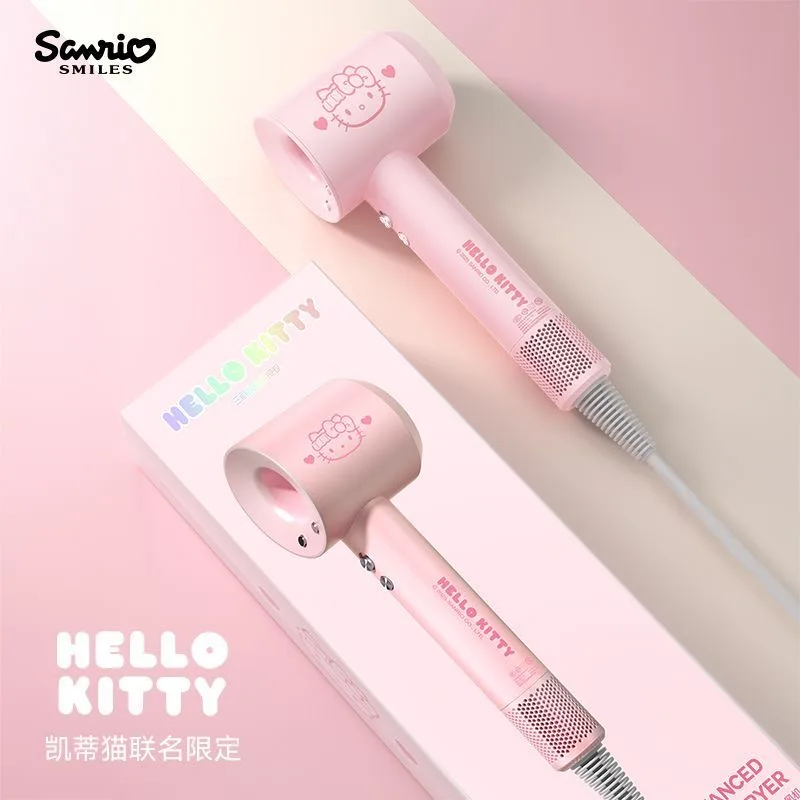 

Hello kitty Sanrio Negative Ion high-speed hair dryer cute cartoon Kuromi mute Hair Care hair dryer kawaii Girl's Birthday Gift