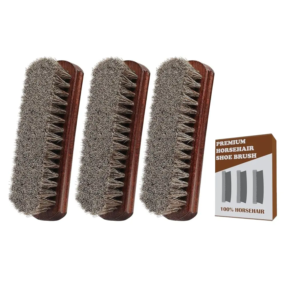 

Профессиональная щетка из 100% конского волоса премиум-класса, аппликатор для нанесения средств на кожаную обувь, сапоги, пальто, сумки, мягкая, удобная