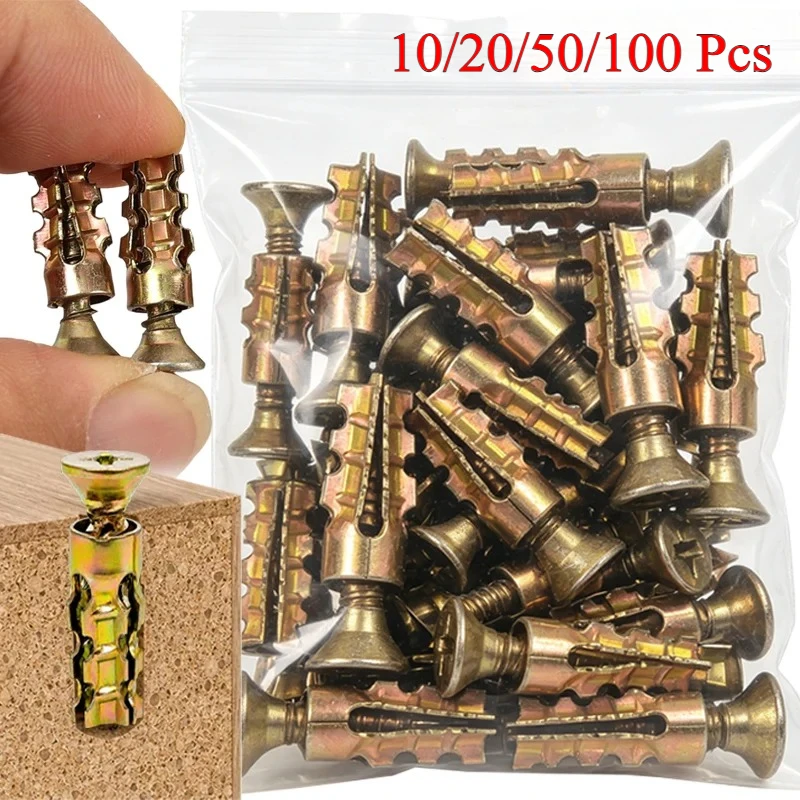 Drywall Anchor Screw - 10/100개 세트 톱니형 확장 튜브 나사