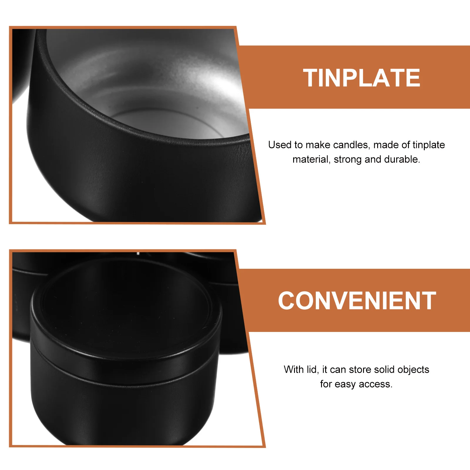 

12Pcs DIY Balm Jars Tinplate Sturdy Containers Storage Boxes for Jewelry Candy Crafts Candles Jars