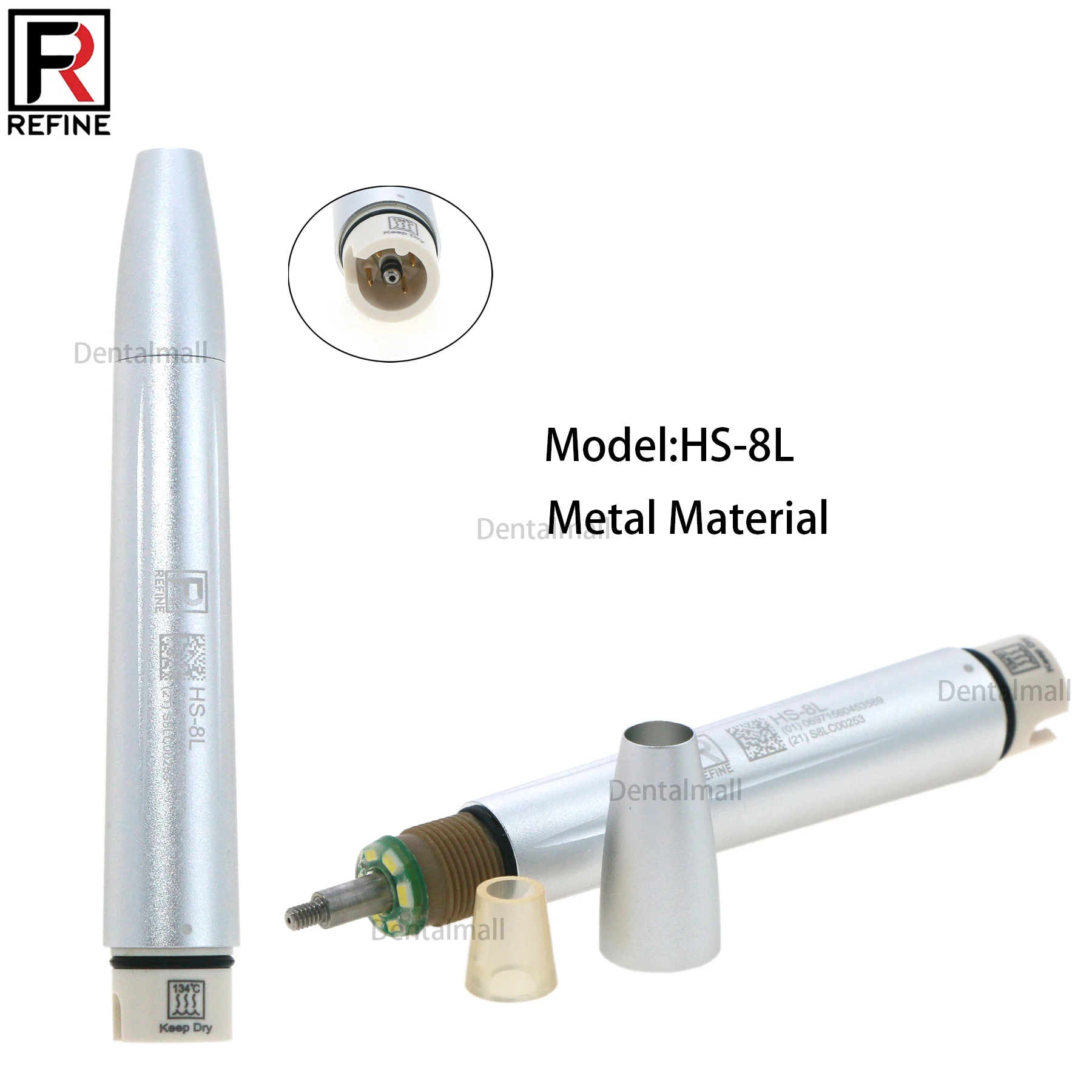 

100% original Refine Dental Detachable LED Handpiece Ultrasonic Scaler HS-8L for SATELEC DTE D600 S8