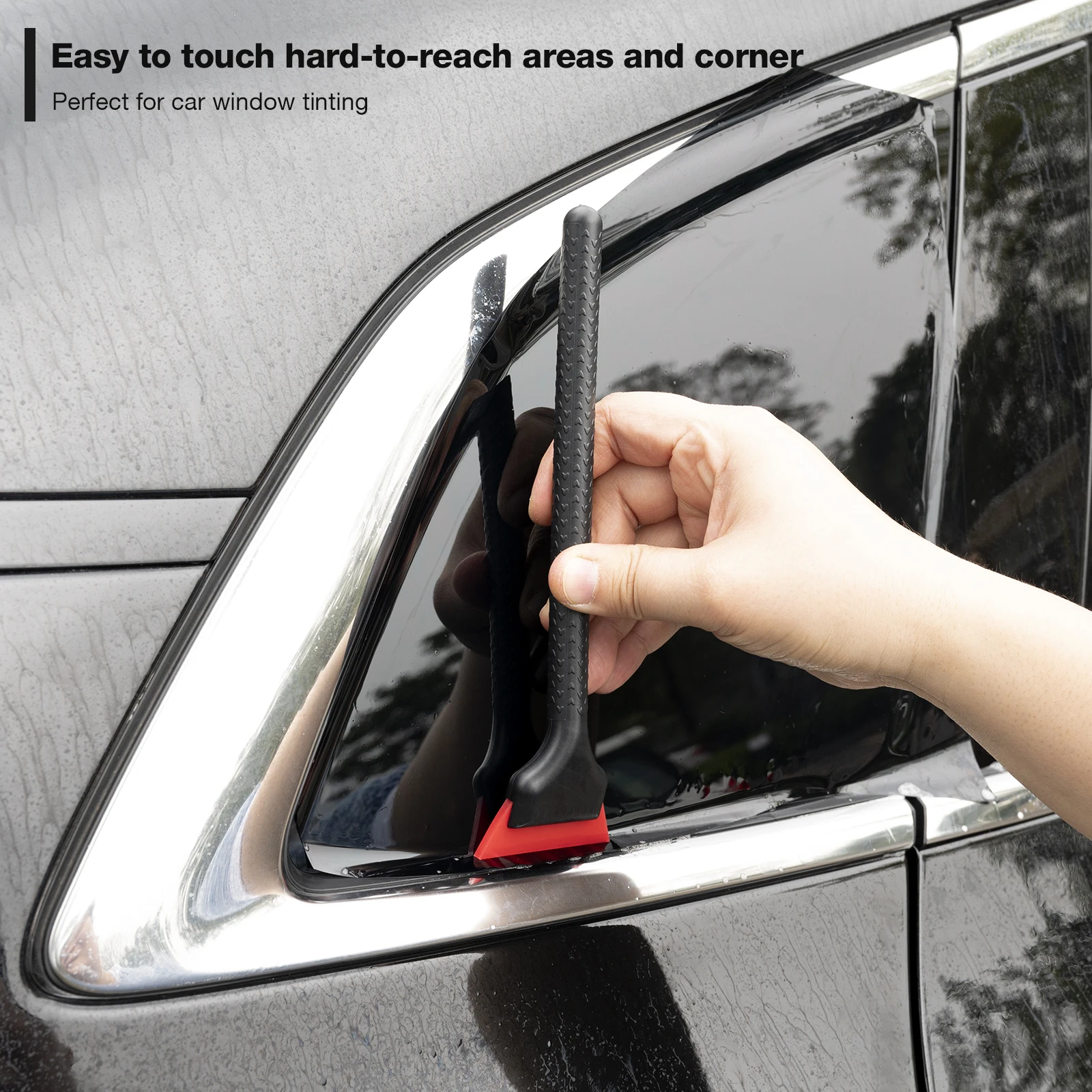 EHDIS Tinting Scraper Kit Soft Rubber Blade Car Window Cleaner Wiper Vinyl Spatula Glass Protection Foil Film Sticker Wrap Tools