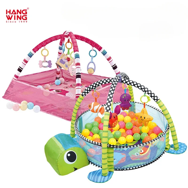 Baby Fence Fitness Rack Toy, 0-1 Year Old Baby Turtle Ocean Ball Climbing Mat Floor Mat