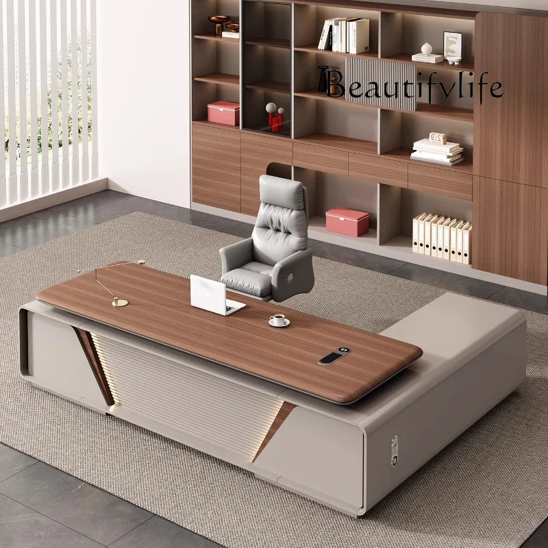 X Light مكتب مكتب فاخر عالي الإحساس بليستر سطح المكتب كبير بسيط مكتب مكتب الرئيس الحديث مدير Escritorio الأثاث