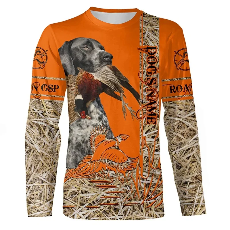 Camo Hunting Animals Wild Boar T-Shirt 3D Print Sport Long Sleeve Tee Tops Casual O Neck Streetwear T Shirts Men Clothing﻿﻿﻿﻿