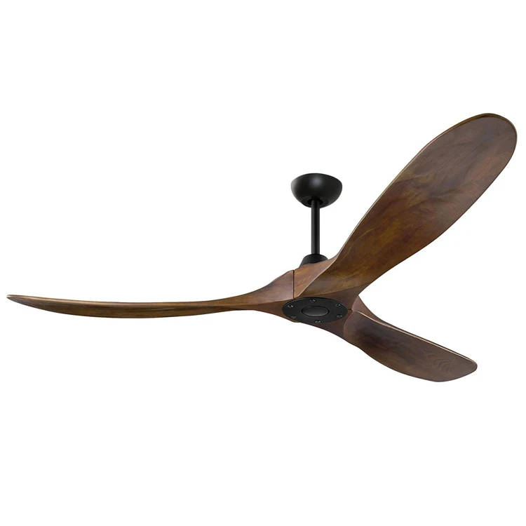 Hot sale modern Scandinavian fancy 3 best wood wooden blades 60 inch energy saving 110V DC motor decorative ceiling fan