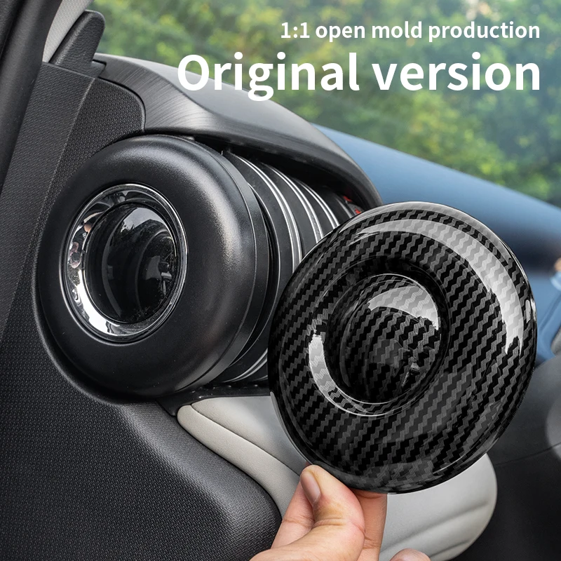 

2 шт., крышка центрального управления двери, боковая крышка воздуховыпускного отверстия, углеродная текстура, наклейки из АБС-пластика, автозапчасти для BYD Atto 3 Yuan Plus 2024 2025