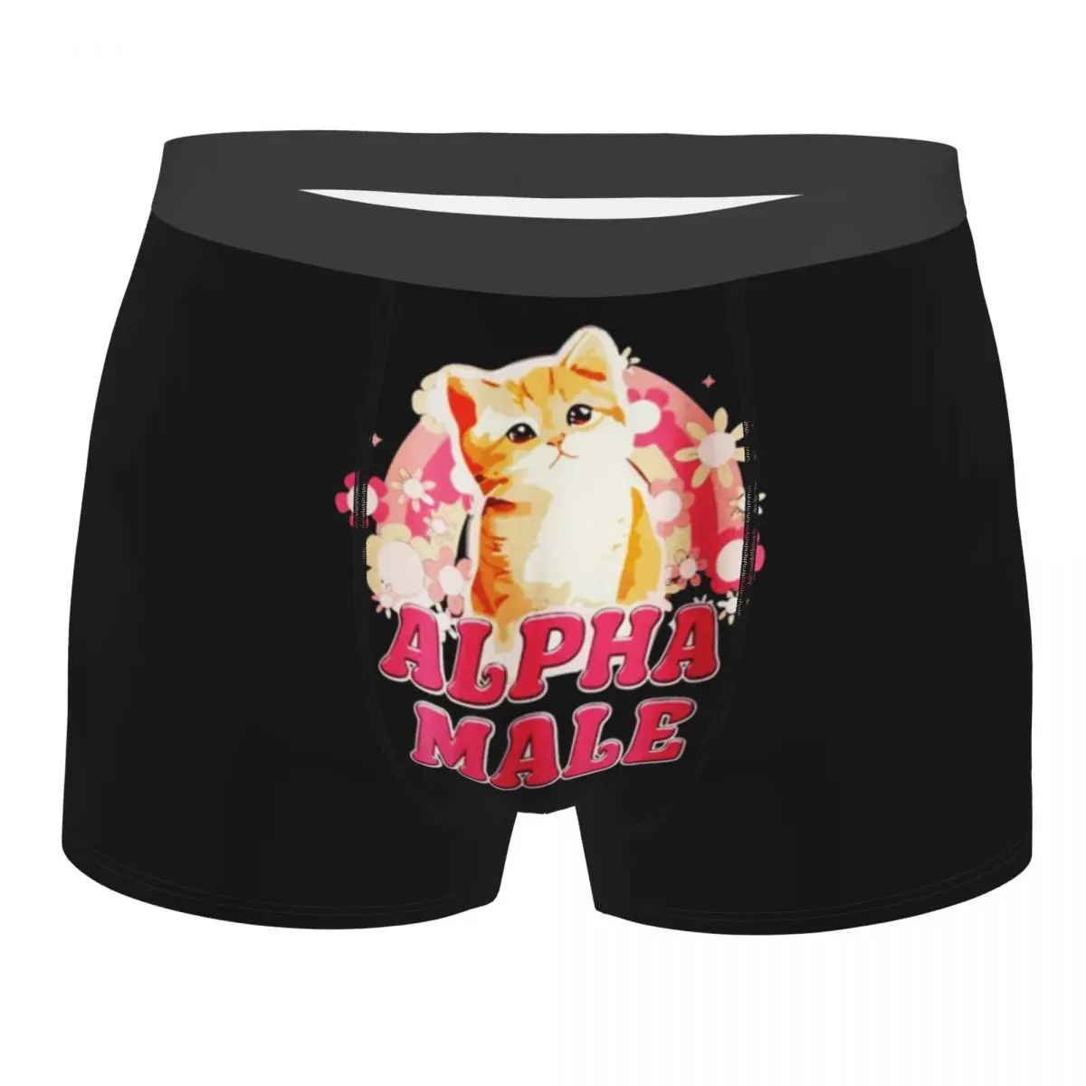 

Забавное нижнее белье на заказ Alpha Male Cat Father, мужские эластичные трусы-боксеры, шорты, мягкие трусы для мужчин