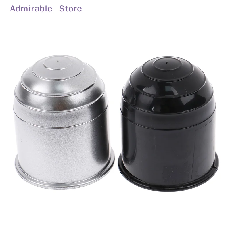 wUniversal 50MM Trailer Accessories Black Silver Car Tow Bar Ball Cover Cap