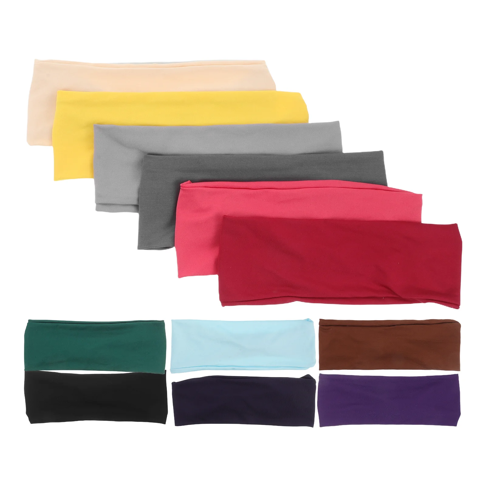

12 Pcs Yoga Headbands for Women Polyester Sports Hair Bands Athletic Exercise Headwear