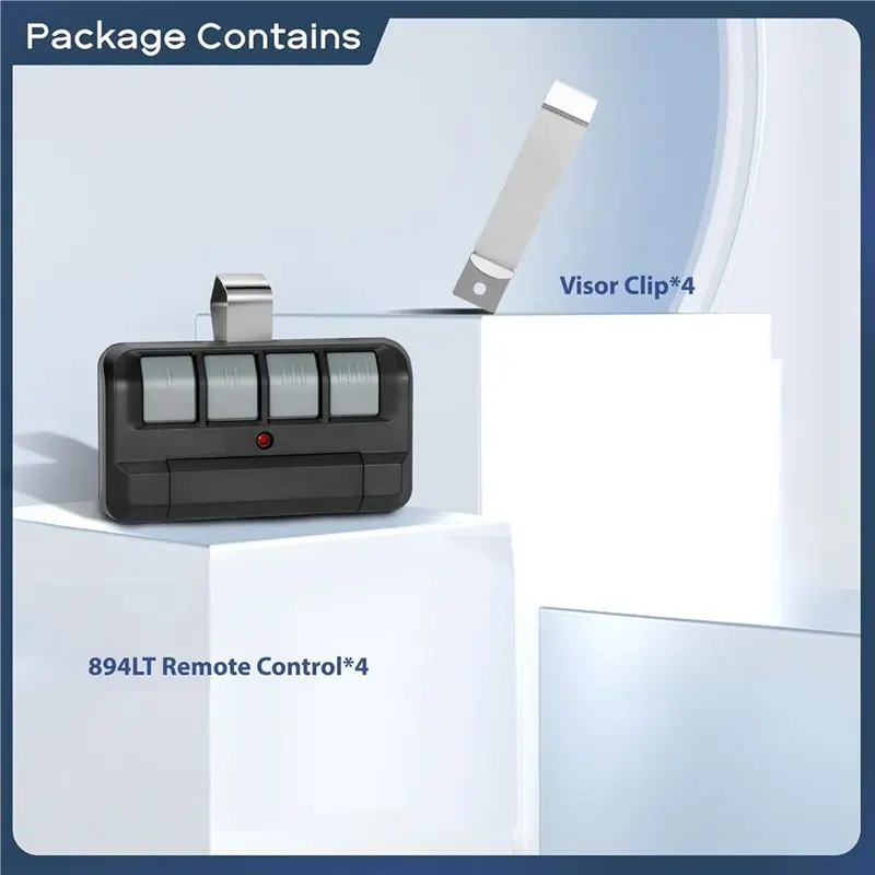 B63B-Security+ 2.0 4Pcs 894LT 4-Button Garage Door Opener Remote For Liftmaster Chamberlain Craftsman, Replaces 811LM