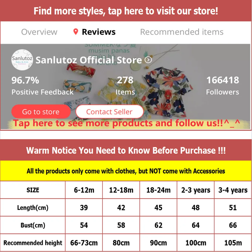 Sanlutoz Baby Dress Kids Girls Clothing Summer Cartoon Fashion Short Sleeve Little Kids Clothes