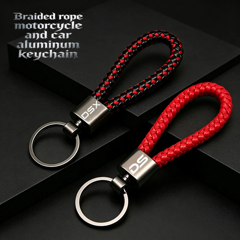 For Loncin Voge DS525X DS625X DS900X 900DSX 625DSX 525DSX DSX 900 625 Motorcycle Braided Rope Keyring Metal Anti-lost Keychain