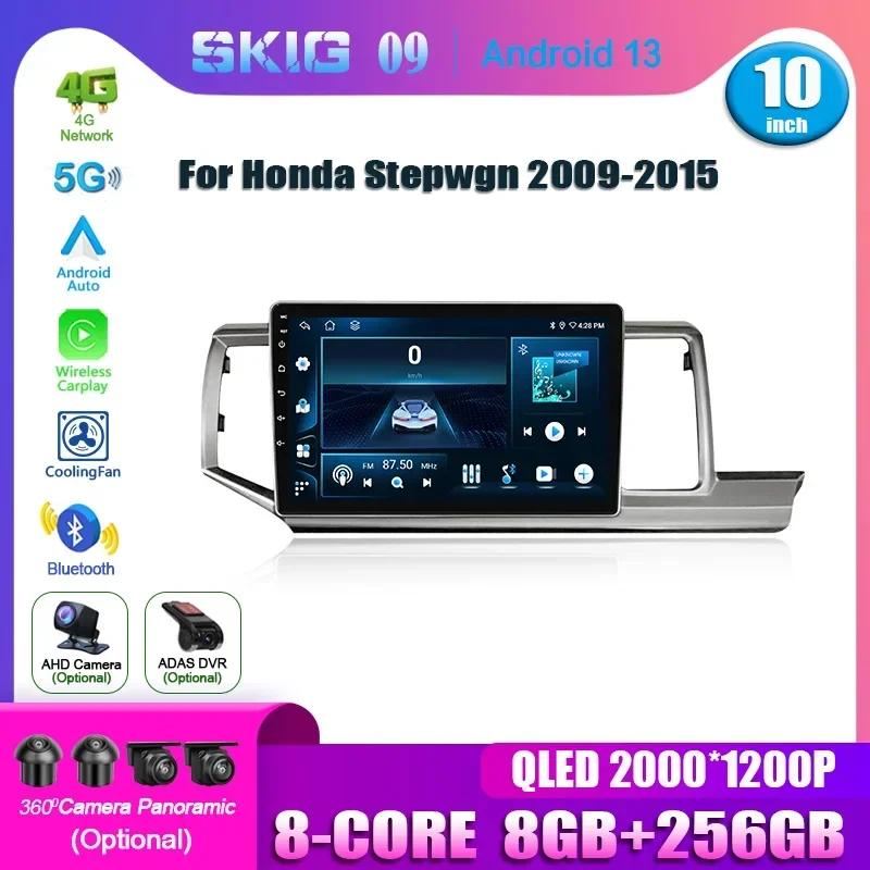 

Android 14 For Honda Stepwgn 2009-2015 Car Radio Multimedia Navigation Wireless BT CarPlay 4G GPS Head Unit Stereo Touch Screen
