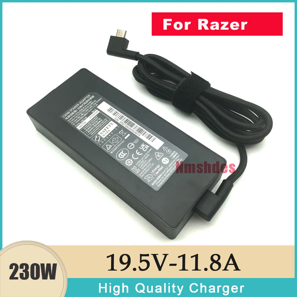 Оригинальный адаптер переменного тока 19,5 В 11,8 А 230 Вт для Razer Blade 17 RZ09-0406AEA3-R3U1 RZ09-0406CE63R3U1, зарядное устройство для ноутбука Оригинальный адаптер переменного тока 19,5 В 11,8 А 230 Вт для Razer Blade 17 RZ09-0406AEA3-R3U1 RZ09-0406CE63R3U1, зарядное устройство для ноутбука