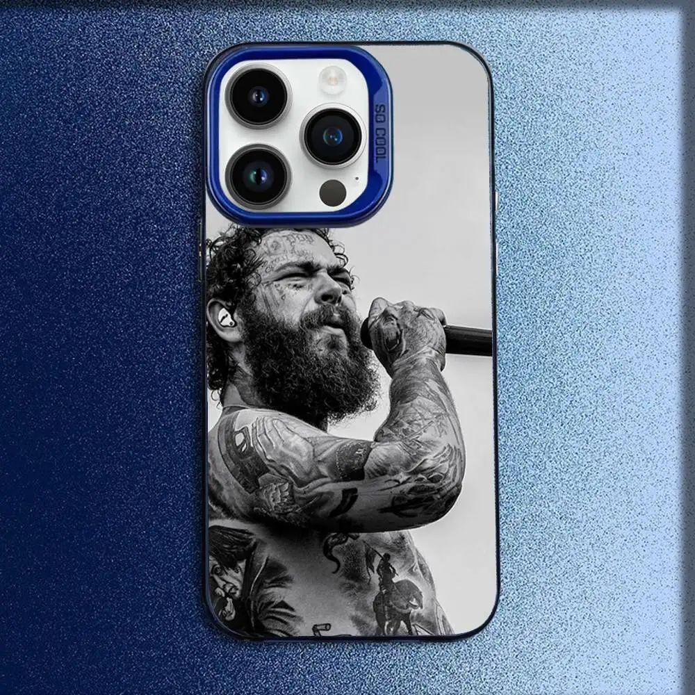 حافظة هاتف Post Singer M-Malone لهاتف iPhone 17,16,15,14,13,12,11,Pro,Max,Plus,E,SE4,Air,Mini Blue IMD Box