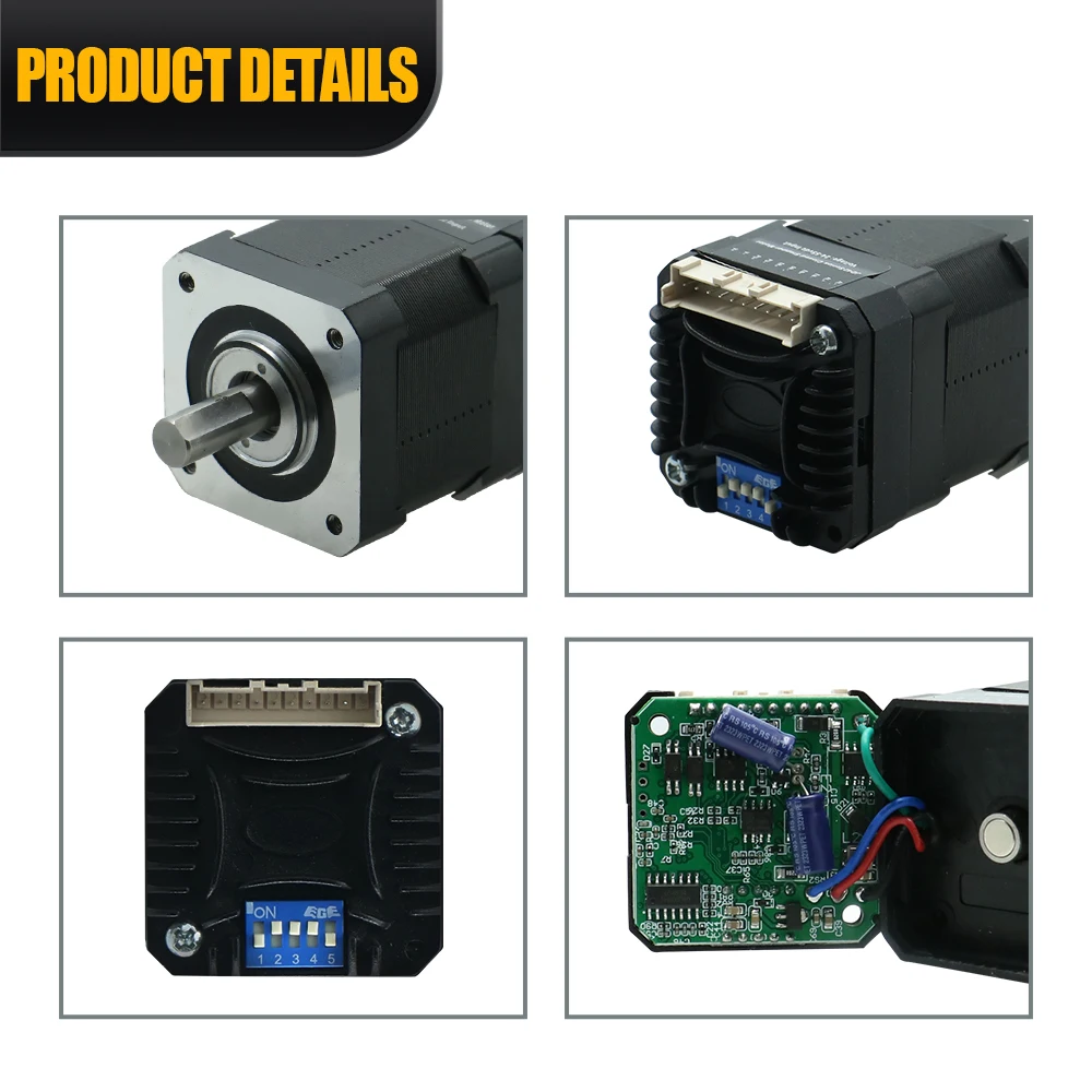 Nema17 42mm 0.45 0.6 0.8Nm 2A Closed Loop Stepper Motor With Integrated Hybrid Servo Driver and Encoder For CNC 3D Printer