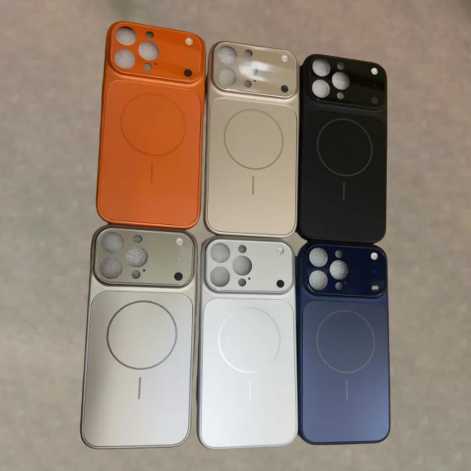 Funda original de vidrio esmerilado AG nano para iPhone 17 Air 16 15 14 13 Pro Max, magnética para Magsafe, con armadura 5